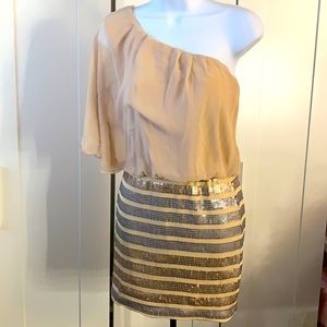 As U Wish Sequin One Shoulder Dress